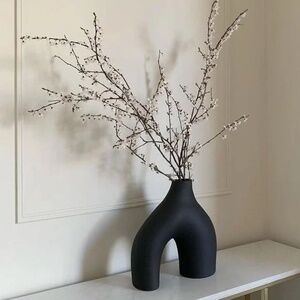 H&M Home Stoneware Black Vase